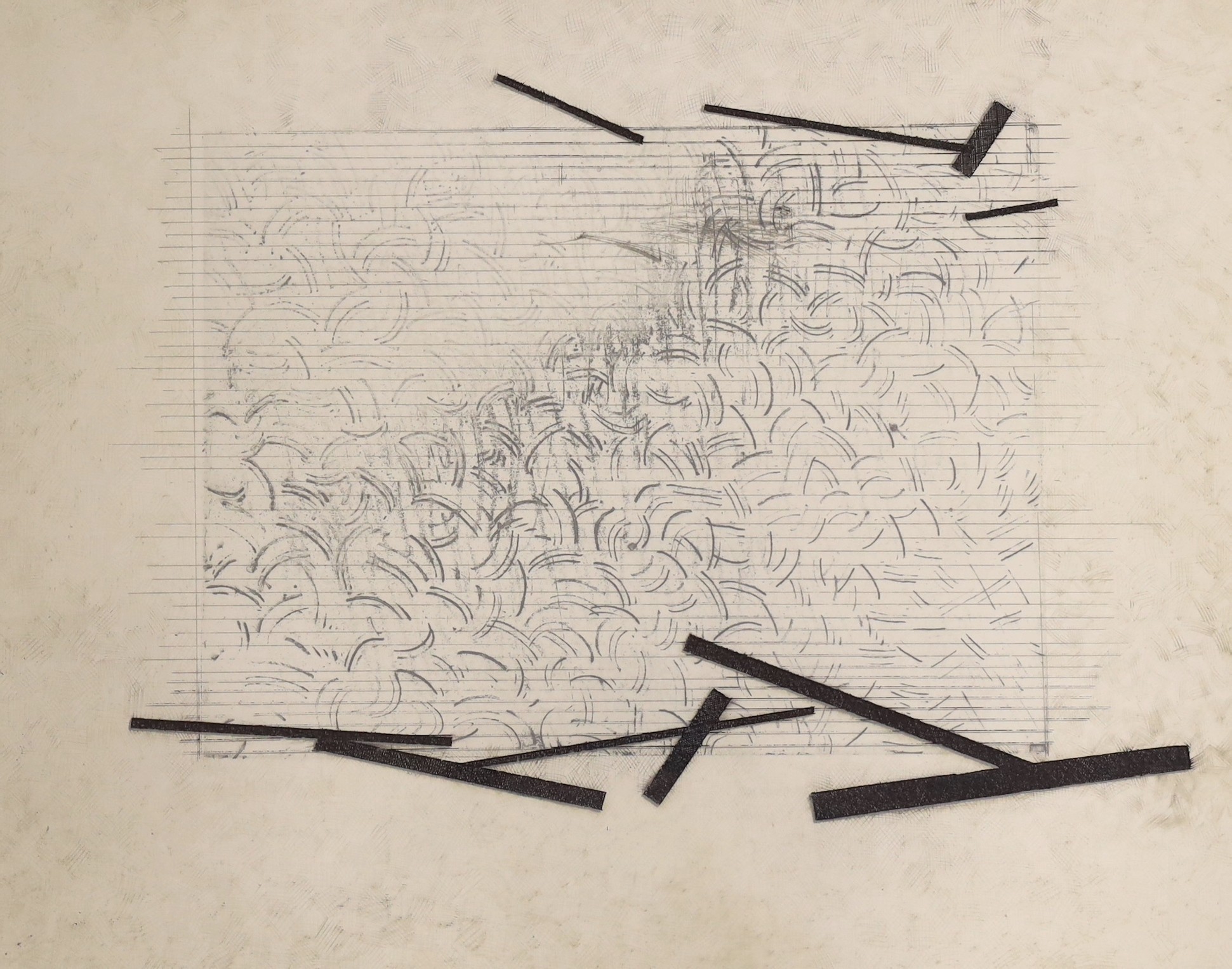 Yuko Shiraishi (Japanese 1956-), limited edition print, Untitled, signed in pencil and dated '81, 8/15, the sheet 57 x 76.5cm